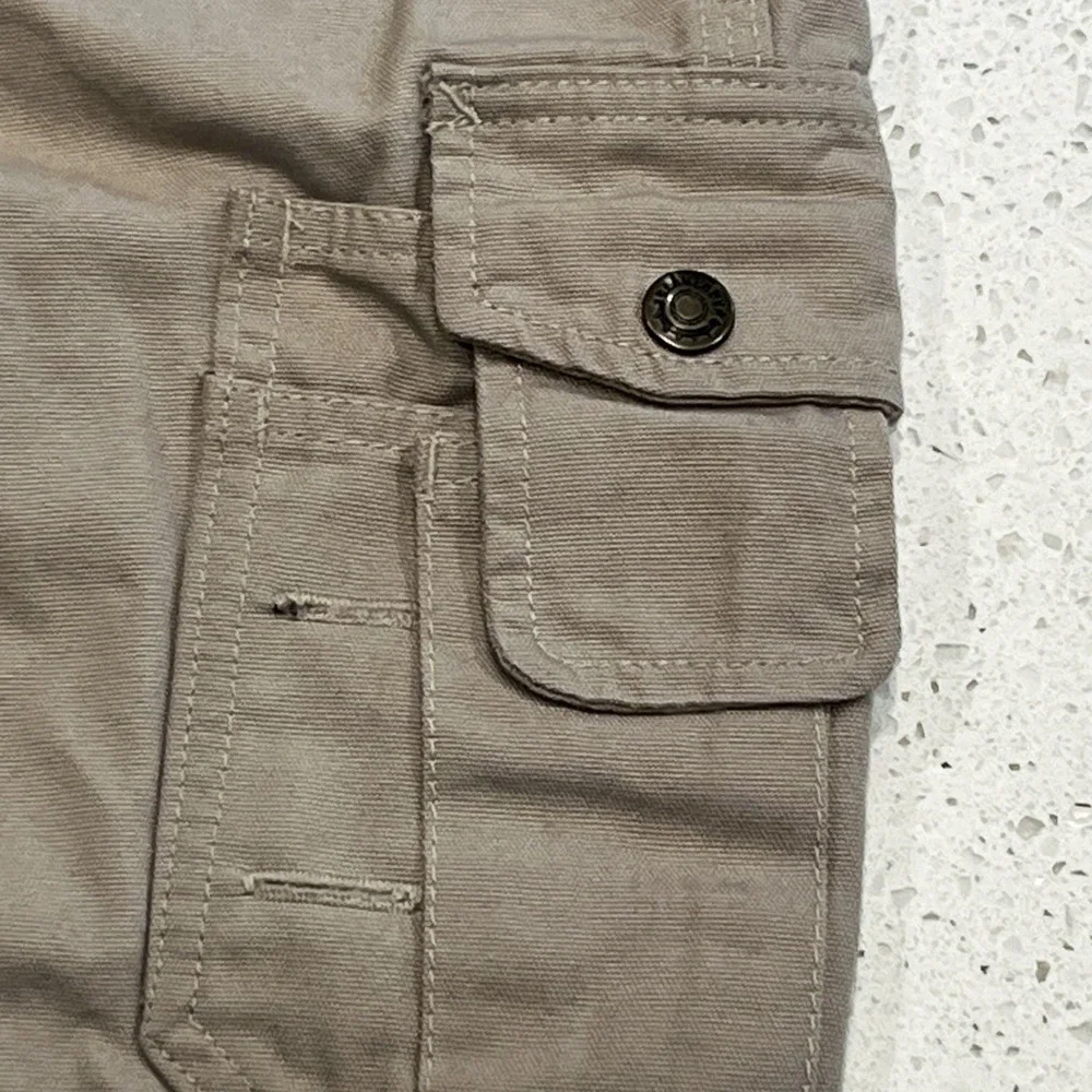Blaklader Carpenter Pants Mens 42x32 Beige Canvas Workwear Utility Pockets Knee